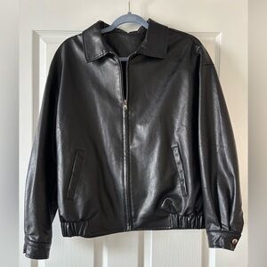 Black Faux Leather Jacket